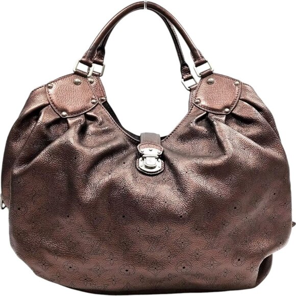 357680BA (X6) Louis Vuitton Tote Bag Mahina XL Brown Monogram Mahina - Picture 1 of 13